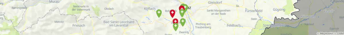 Map view for Pharmacies emergency services nearby Hitzendorf (Graz-Umgebung, Steiermark)